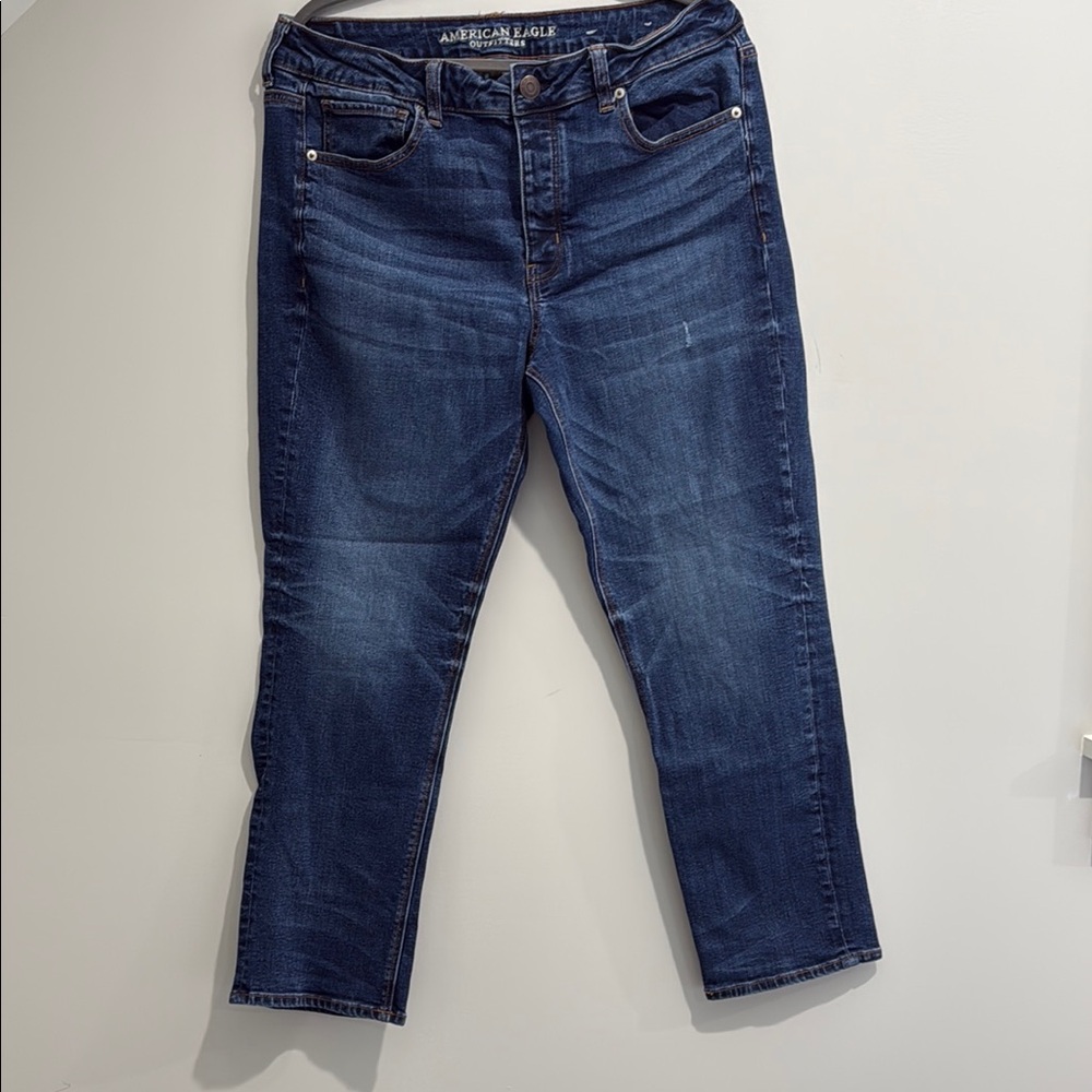 American Eagle Outfitters Dark Blue Ankle Jeans